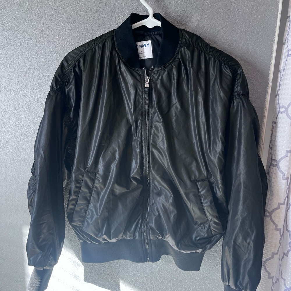 Womens small Black Bomber Jacket water resistant puffer jacket